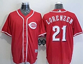 Cincinnati Reds #21 Michael Lorenzen Red New Cool Base Stitched Baseball Jersey,baseball caps,new era cap wholesale,wholesale hats